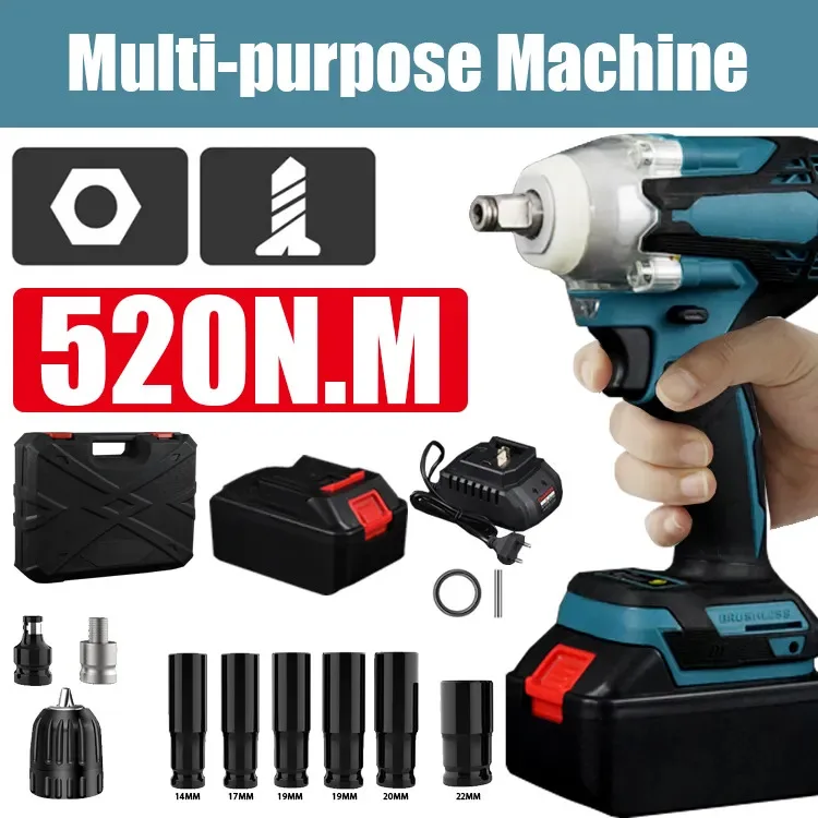 NanTong GuangChen +++++Professional 21V Battery Cordless Impact Wrench Cordless Brushless 600N Impact Wrench Electric