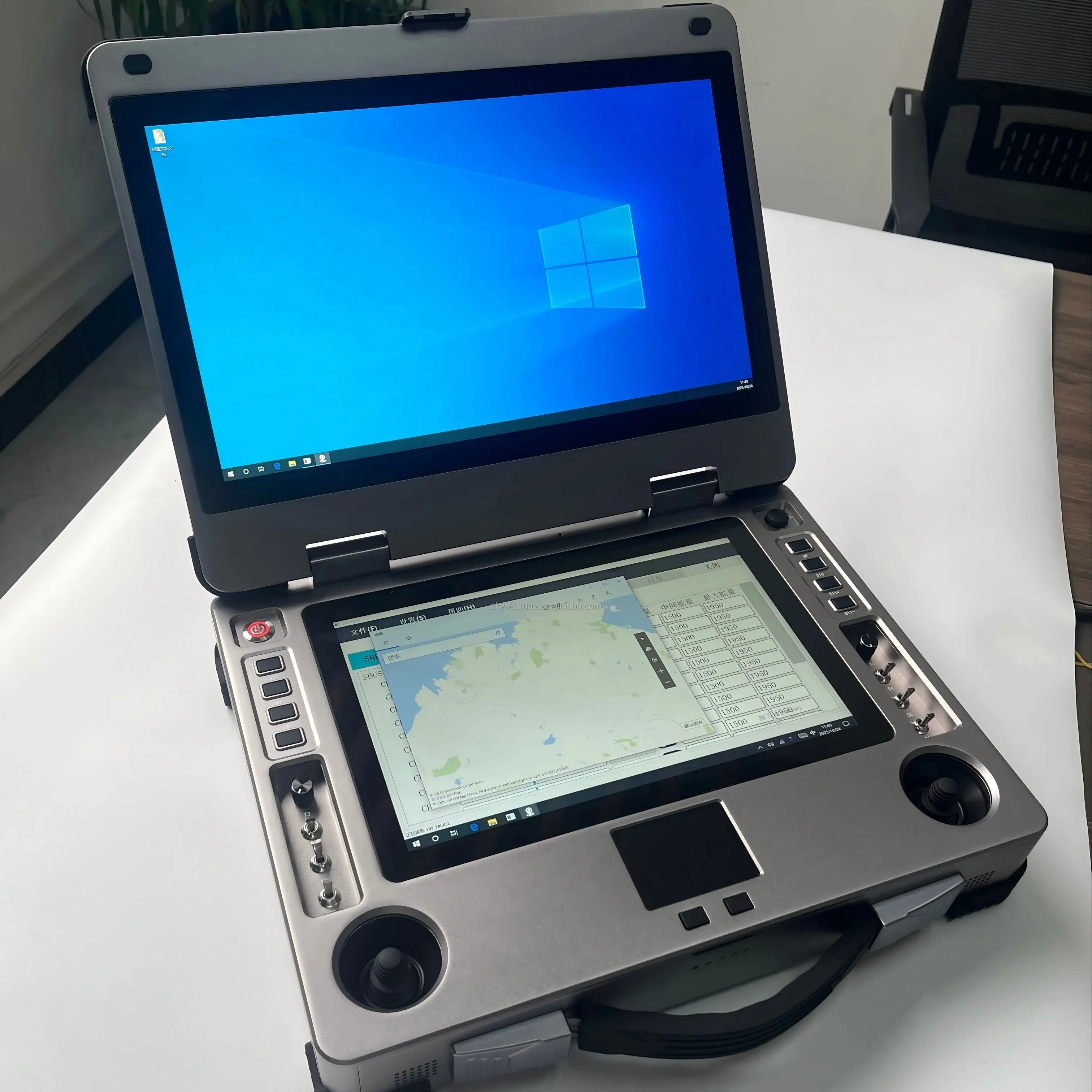 Imagen 5: Estación de Control Terrestre para Drones VTOL, Control Remoto UAV, Radio Definida por Software, Pantalla Dual, Enlace de Datos de Video, Estación Terrestre para Drones