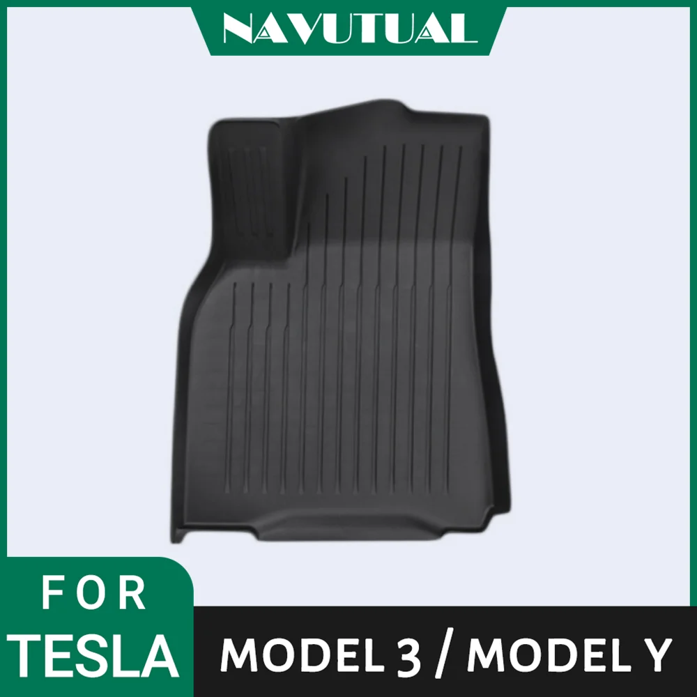 For Tesla Model 3 Y 2021- 2023 TPE Injection Molded Foot Mat Original Factory Trunk Mat Rear Seats Back Protector Anti-Kick Mats