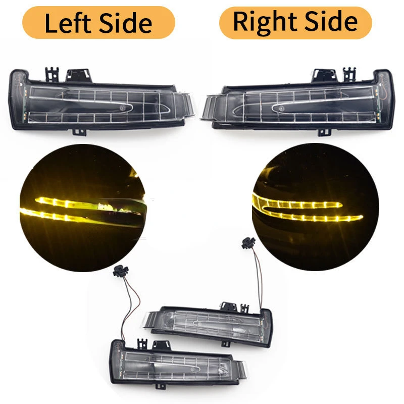 

Left/Right LED Blinker Lamp Car Rear View Mirror Indicator Turn Signal Light For Benz W221 W212 W204 2129067401 2129067501