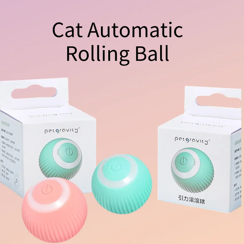 

Smart Cat Toys Automatic Rolling Ball Electric Cat Toys Interactive Self-moving Kitten For Cat Pet Accessories