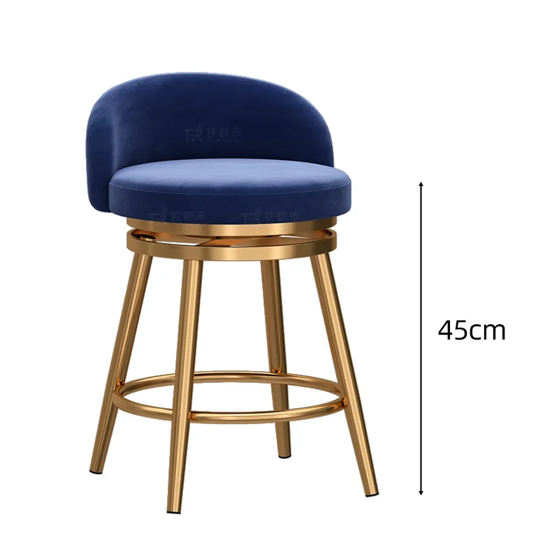 Dressing Table Stool Rotating Backrest Bedroom Girl Luxury Minimalist Desk Modern Nail Makeup Chair Furniture Living Room 화장대 스툴 image 3