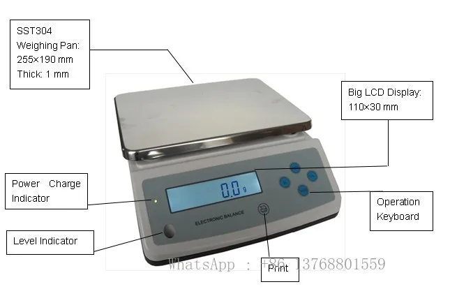 10kg 15kg 20kg 30kg 0.1g 1g Electronic Digital Weighing Scale With RS232