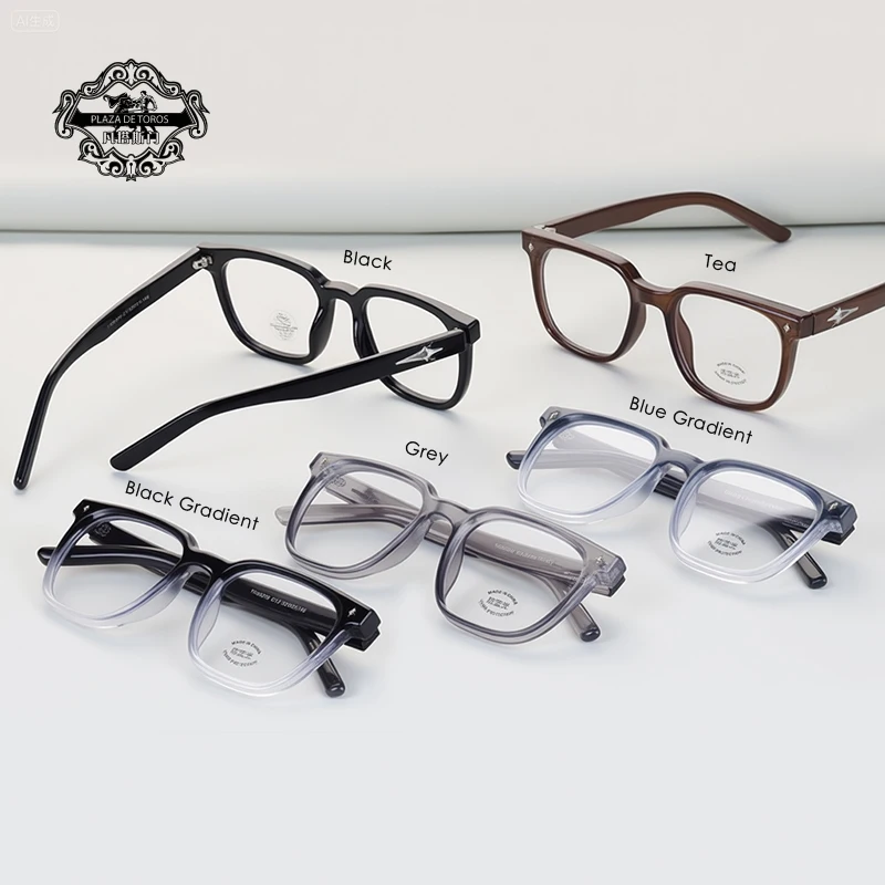 0 bis +6,0 klassische Marke Anti-Blaulicht-Farbverlaufsbrille Computer-Lesebrille optische Linsen mit medizinischen Rezeptbrillen