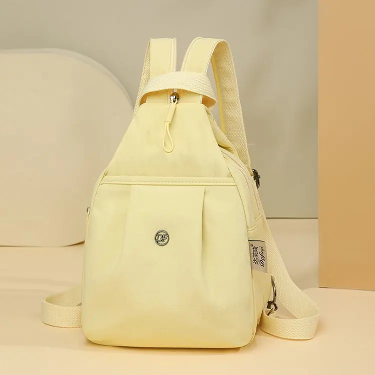 ファッショナブルなナイロンレジャー女性用バックパック多層ダブルショルダーバッグ軽量シングルショルダーバッグ韓国スタイル