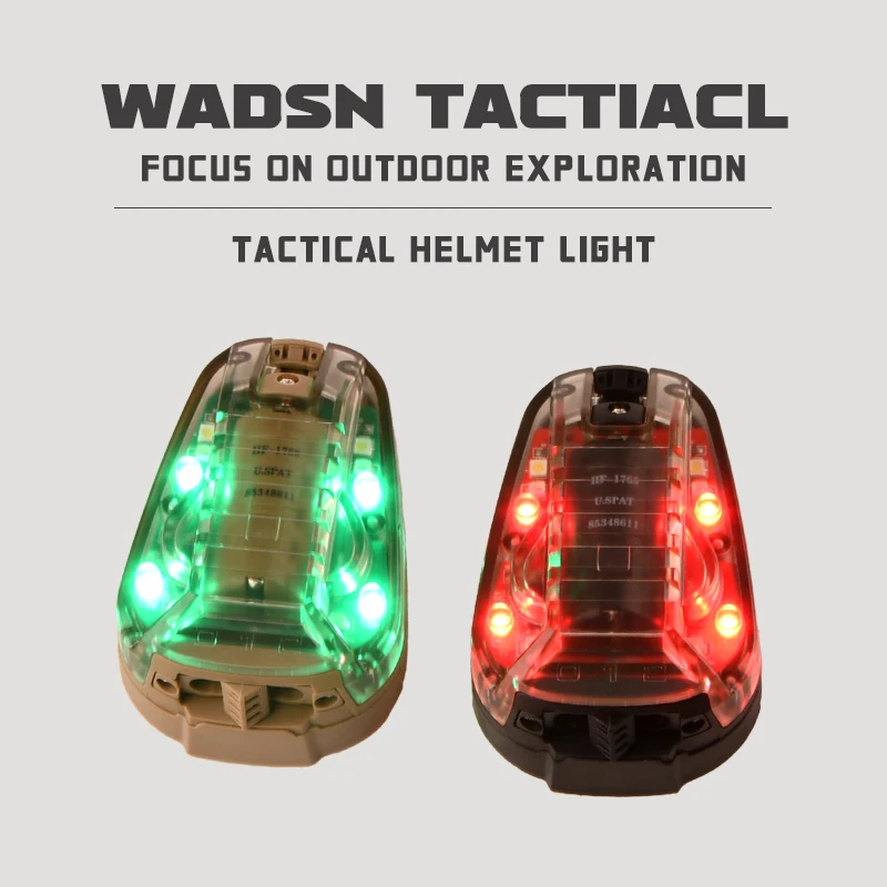 Wadsn wasserdichte Marienkäfer Lampe taktische Überlebens sicherheit Blitzlicht schnelles Helm Blitzlicht für Camping Jagd Überlebens werkzeug