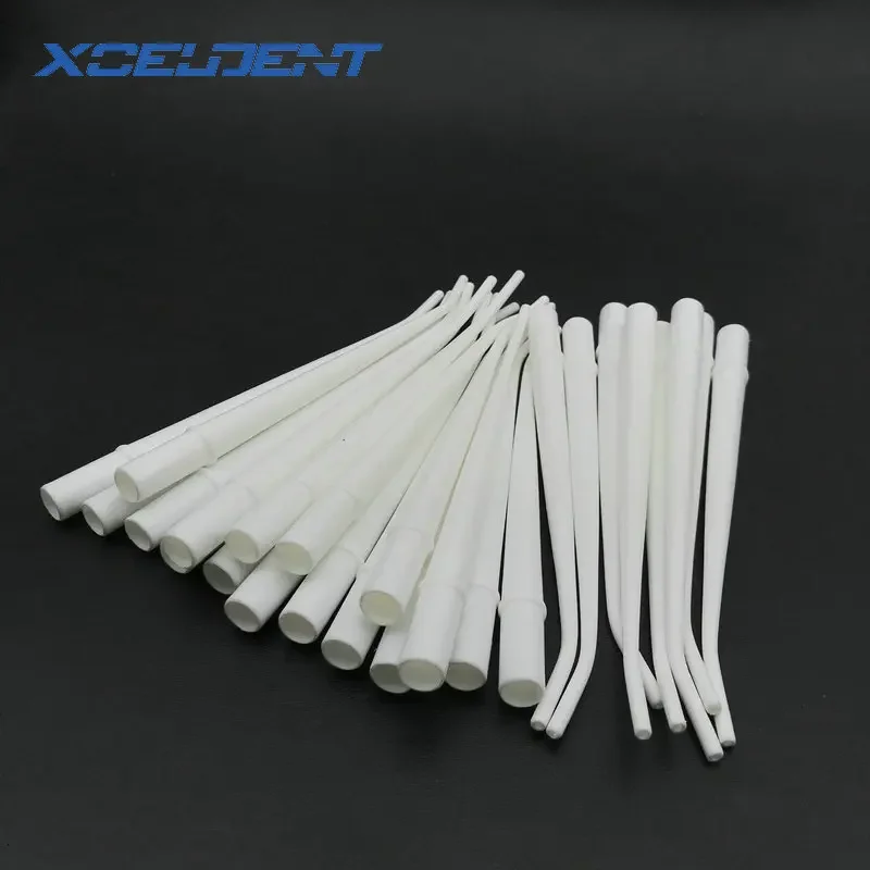 25pcs Disposable Curved Tips Surgical Aspirator Dental Saliva Ejector Tips Dentistry Instrument