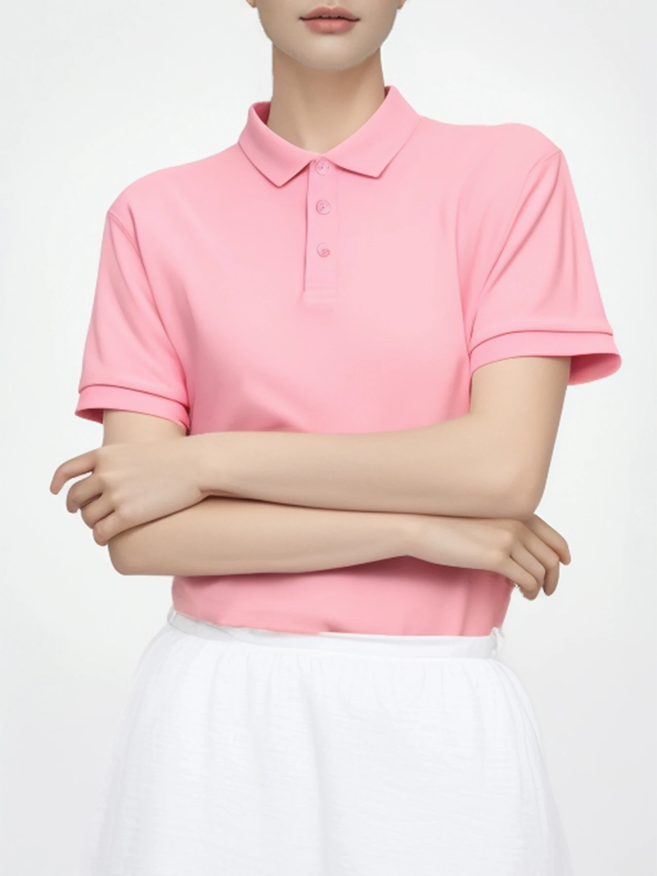 Polo pour femme personnalisé d'été, logo/graphique DIY, hauts amples, respirants, à manches courtes, col chemise, t-shirts de golf décontractés, vêtements pour femmes