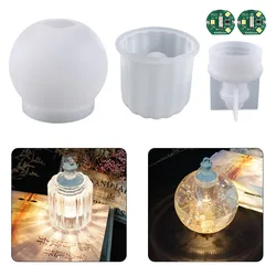 DIY crystal epoxy resin chandelier mold Striped Oval Decorative Lamp Ornament Silicone Mould