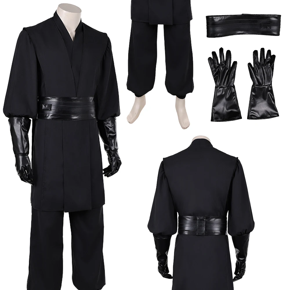 

Fantasia Knight Maul Cosplay Black Suits Movie Space Battle Men Disfraz Costume Male Fantasy Halloween Carnival Party Clothes