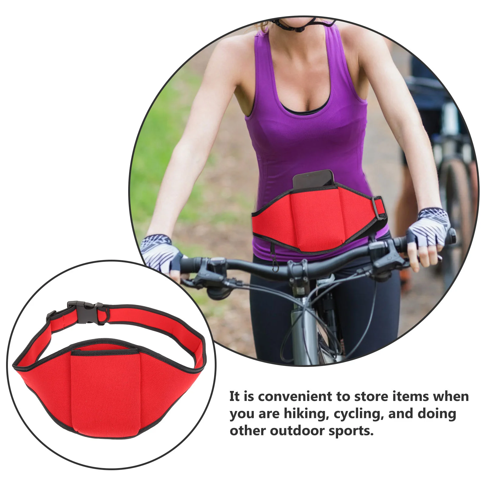 Aerobics Microphone Package Fitness Storage Holder Portable Pocket Waist Bag Polyester Belt for Cellphone Stand