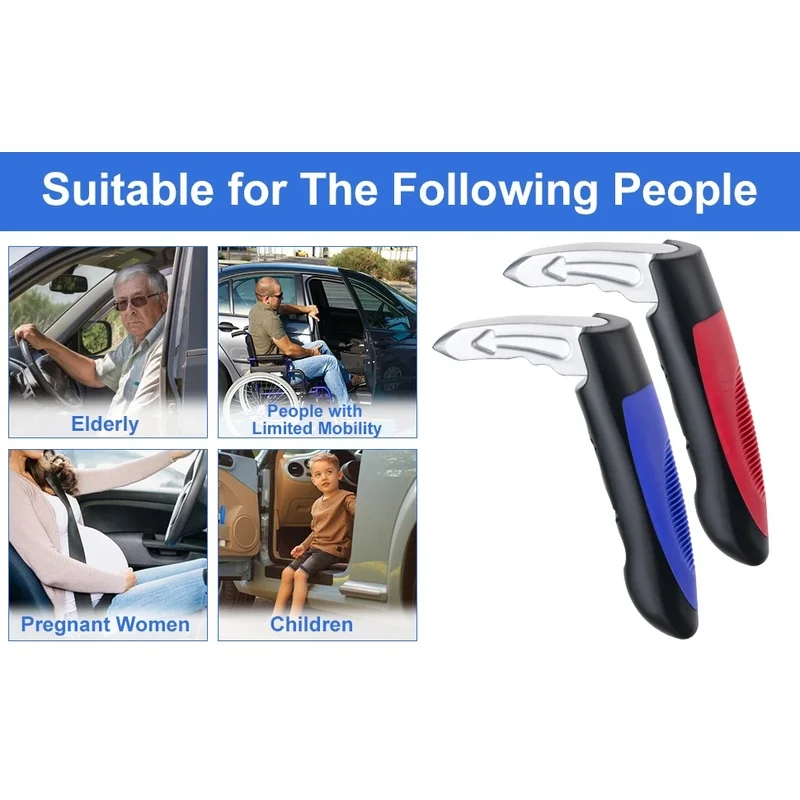 Car Door Handle Assist for Elderly, 3 in 1 Multifunction Support Handle, Seniors Mobility Aid Car Accessories