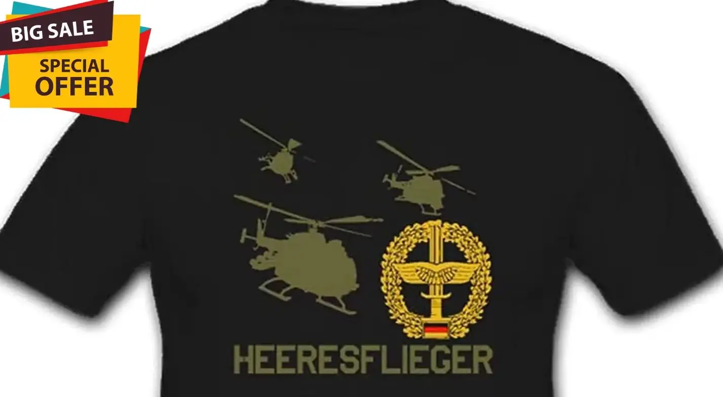 

Copytec Force Flying Helicopter T-shirt German Army Emblem Gift Summer Cotton O-neck T-shirt
