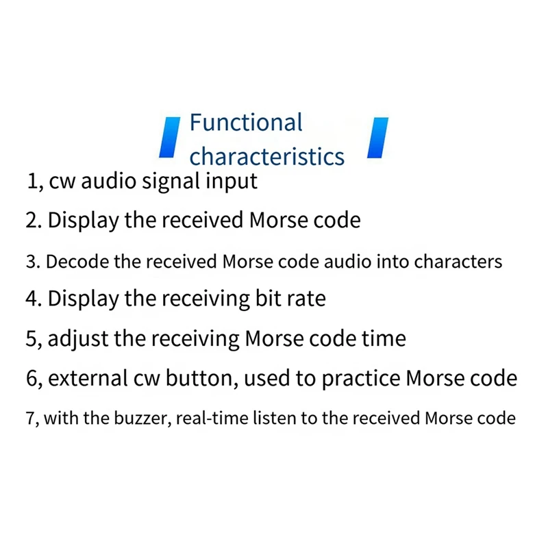 Upgraded HU-069B CW Morse Code Decoder Trainer Parts Electronic DIY Circuit Board Welding Practice Kit