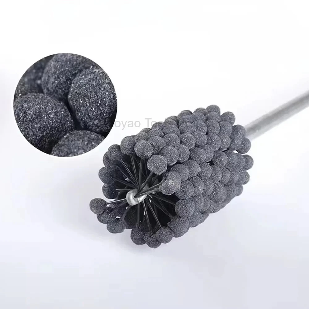 1pcs Grit 240 Flexible Cylinder Honing Abrasive Ball Polishing Brushes Φ4-110mm for Steel Stainless Steel Cast Iron Deburring