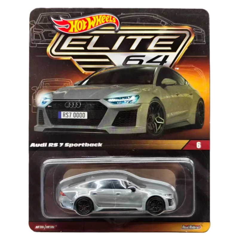 재고 있음 핫휠 자동차 모델 엘리트 64 아우디 RS 7 스포츠백 한정판 장식품 수집용 모델 크리스마스 새해 선물