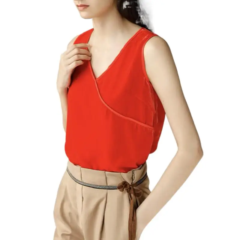 

Women 2026 Fashion elegant Solid gold velvet Vest Chic Vintage Outerwear velour tank tops office lady work vest plus size tanks