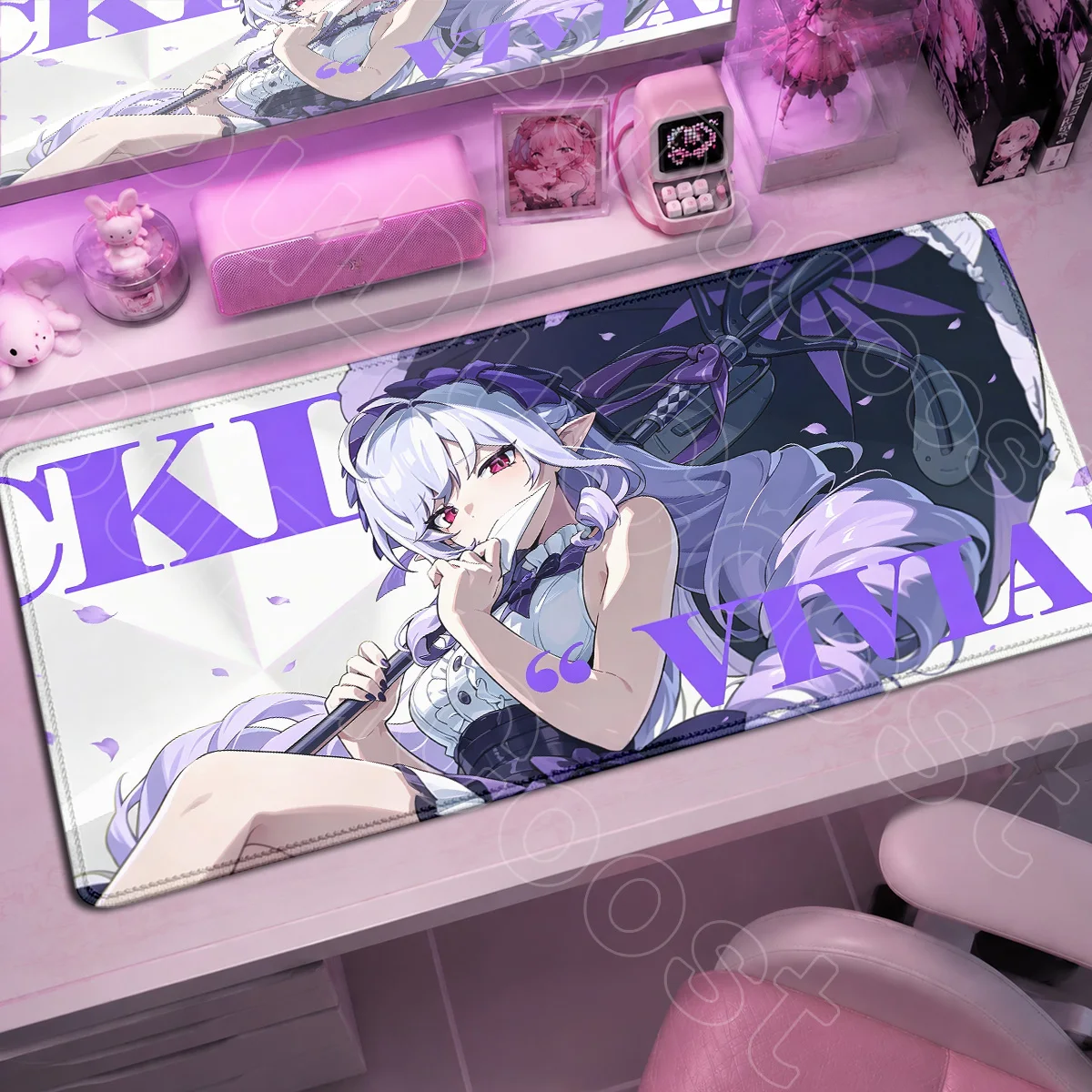 Rutschfeste Gummi-Laptop-Büro-Tastaturunterlage, Heißes Gaming-Mauspad mit Zenless Zone Zero Kawaii Girl Vivian Banshee Design, Großer Weicher Teppich – Detail 18