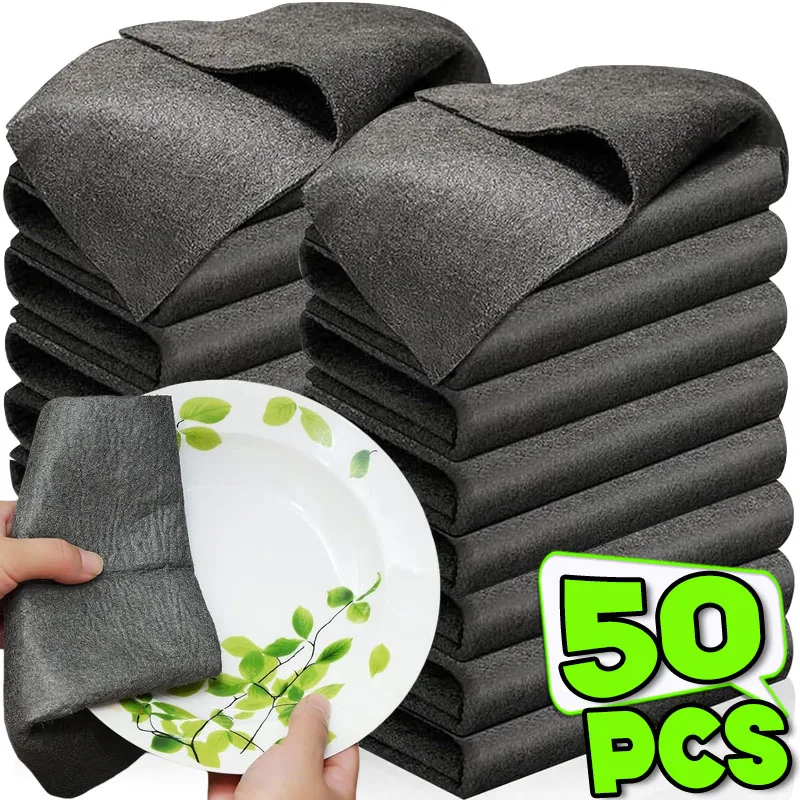 

Салфетка из микрофибры, универсальные полотенца для оконного стекла, 1-50 шт., утолщенная волшебная салфетка для чистки стекла, многоразовая, без разводов