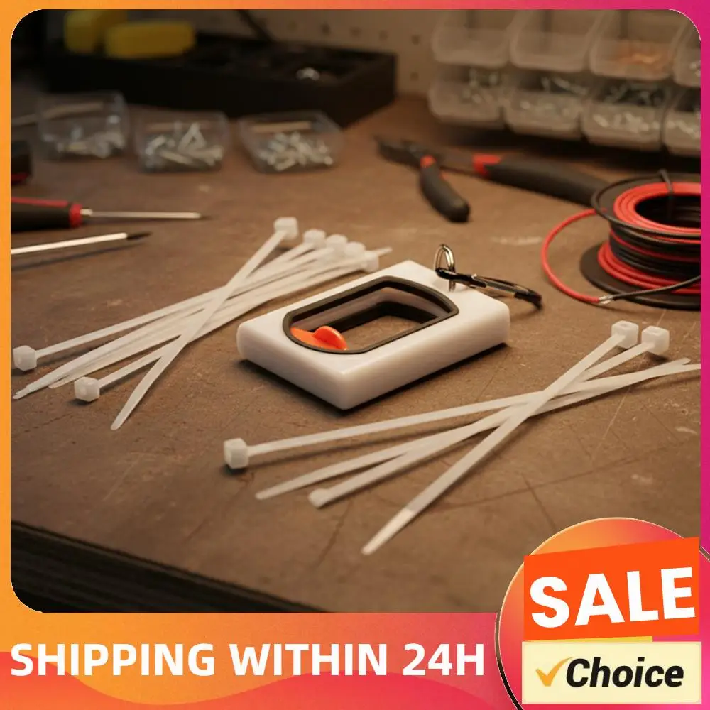 Square Cable Tie Holder Glow In The Dark Plastic Cable Organizer Holder Wire Tie Tightener for Travel Home Office