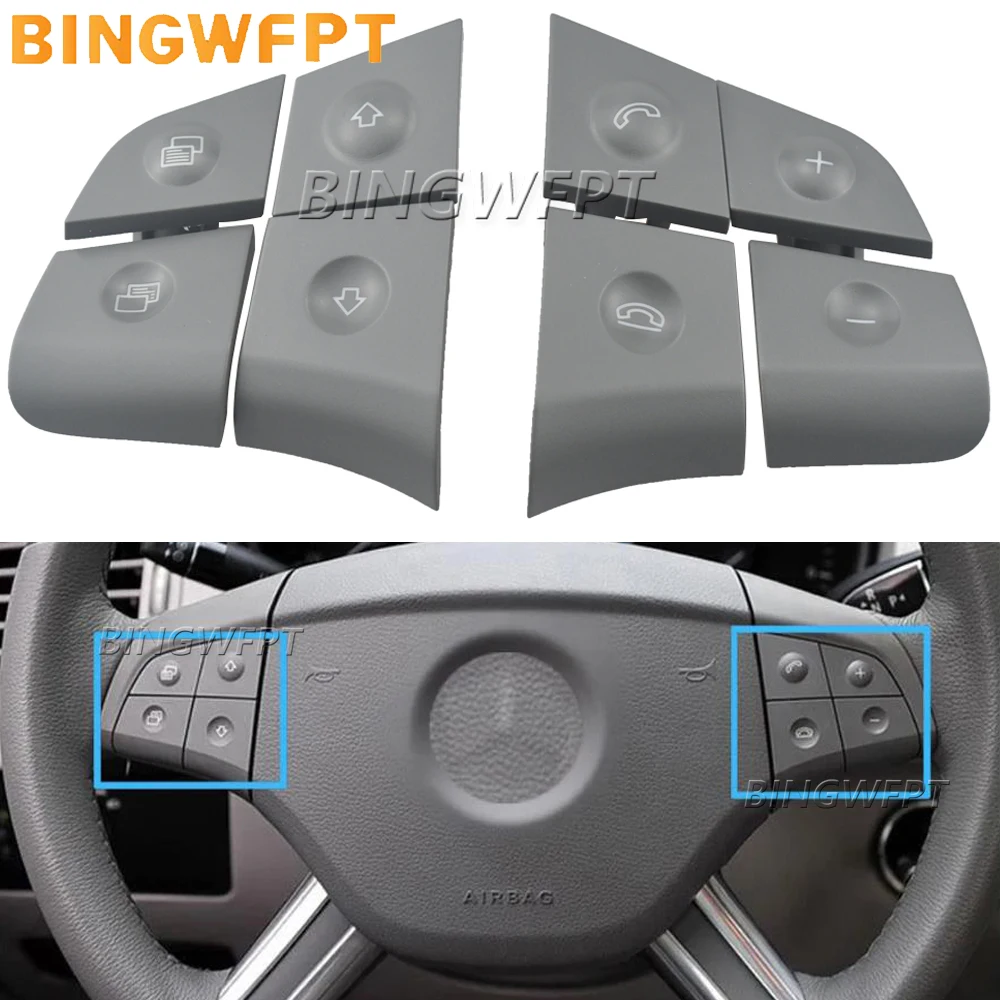 For Mercedes Benz W164 W245 W251 ML GL 300 350 400 450 2006-2009 NEW Multi-function Steering Wheel Switch Button Kit Control Key