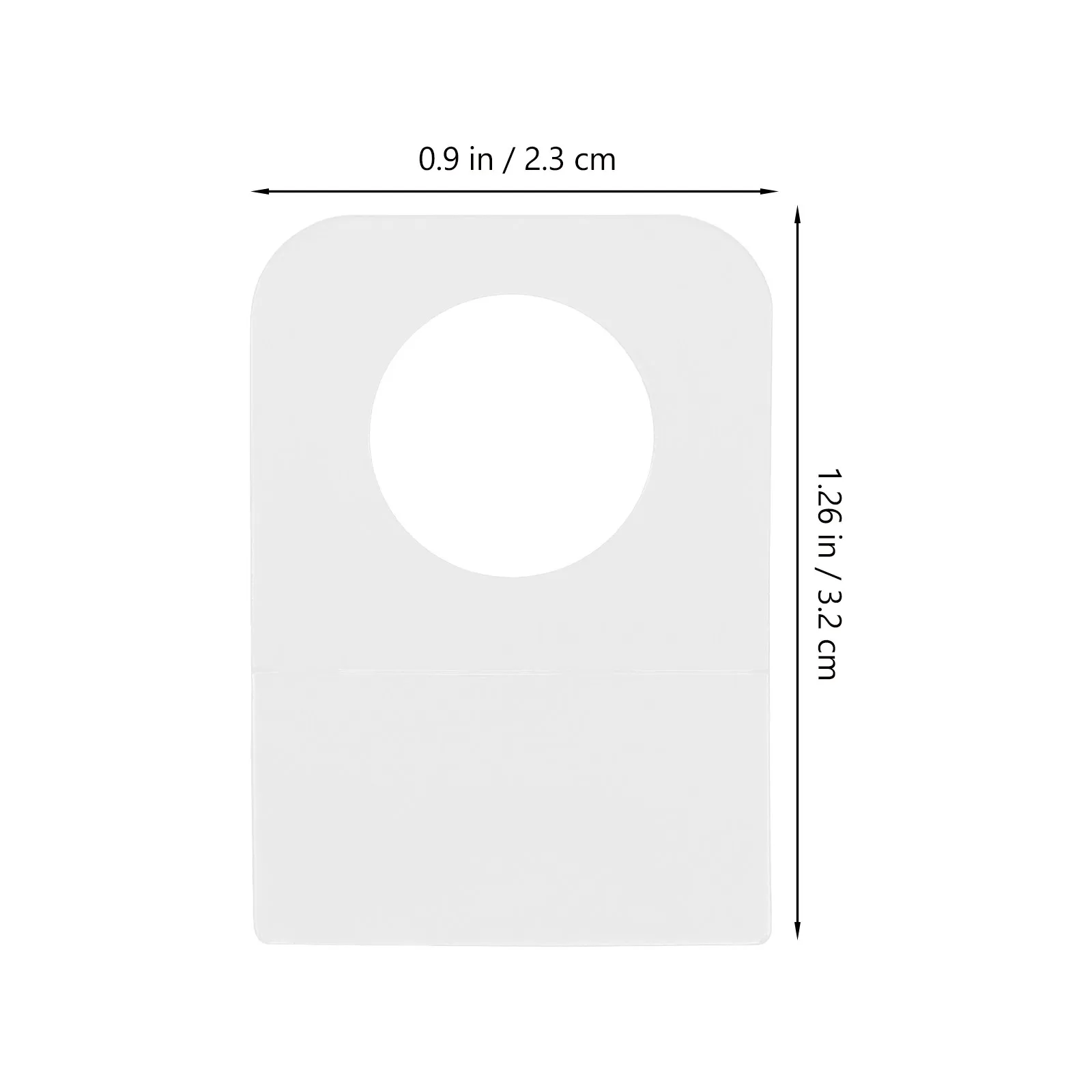500Pcs Transparent Round Hole Hanging Tags Clear Self Adhesive Retail Display Stickers for Labeling Organizing Merchandise