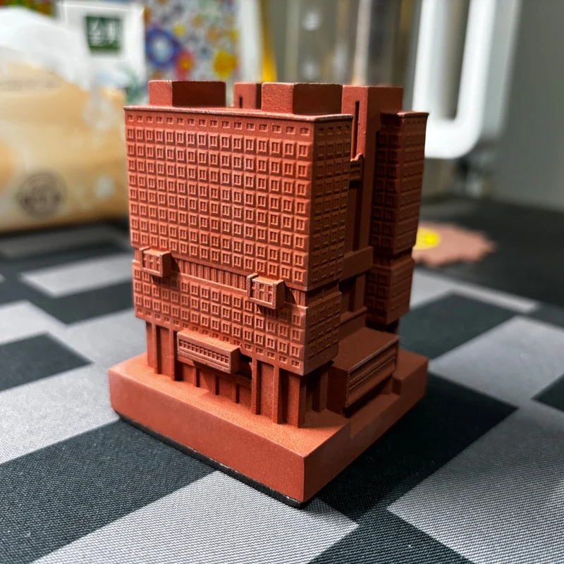Soviet Palace cement micro-architecture pen holder personality creative desktop storage miniature building industrial style