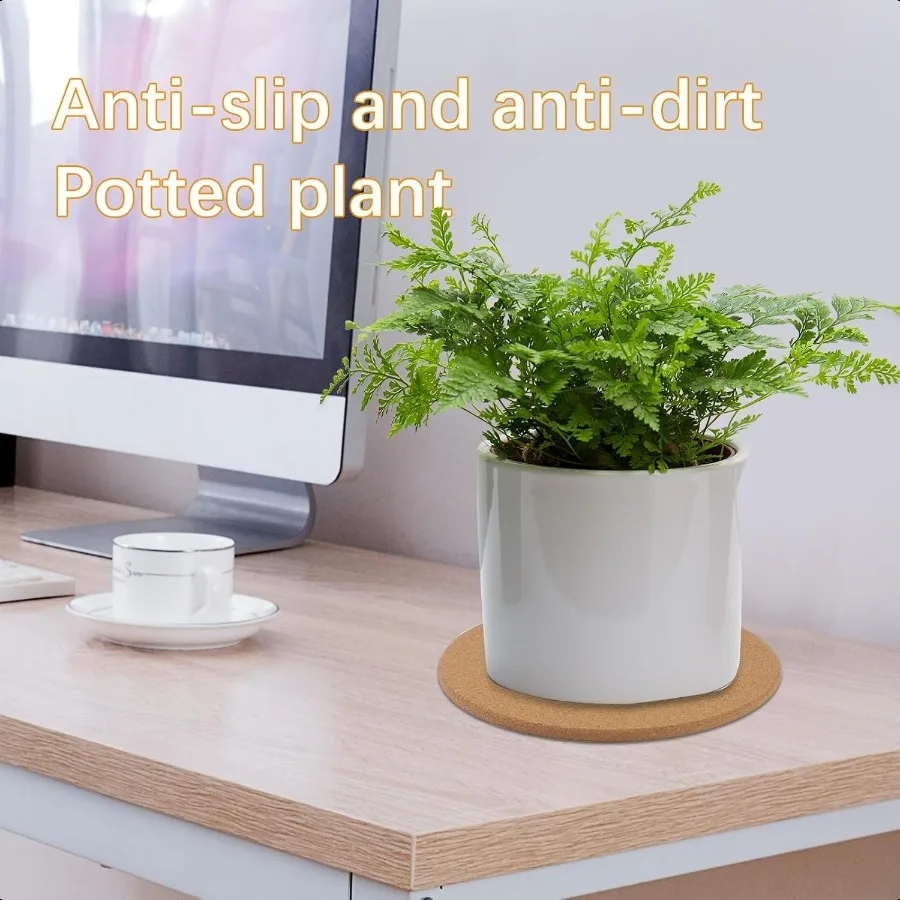 5 PCS High Density Thick Cork Trivet Heat Resistant Multifunctional Cork Trivets for Hot Dishes Heat Pads for Tables and counte