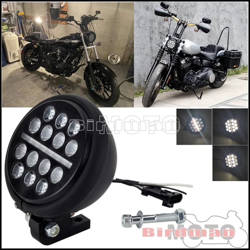 

Motorcycle 12V 5-3/4" Front Round LED Headlight Hi/Lo Beam Headlamp For Harley Dyna FXDB FXDC FXDWG FXDF FXDLS FLD FXD 2006-2017