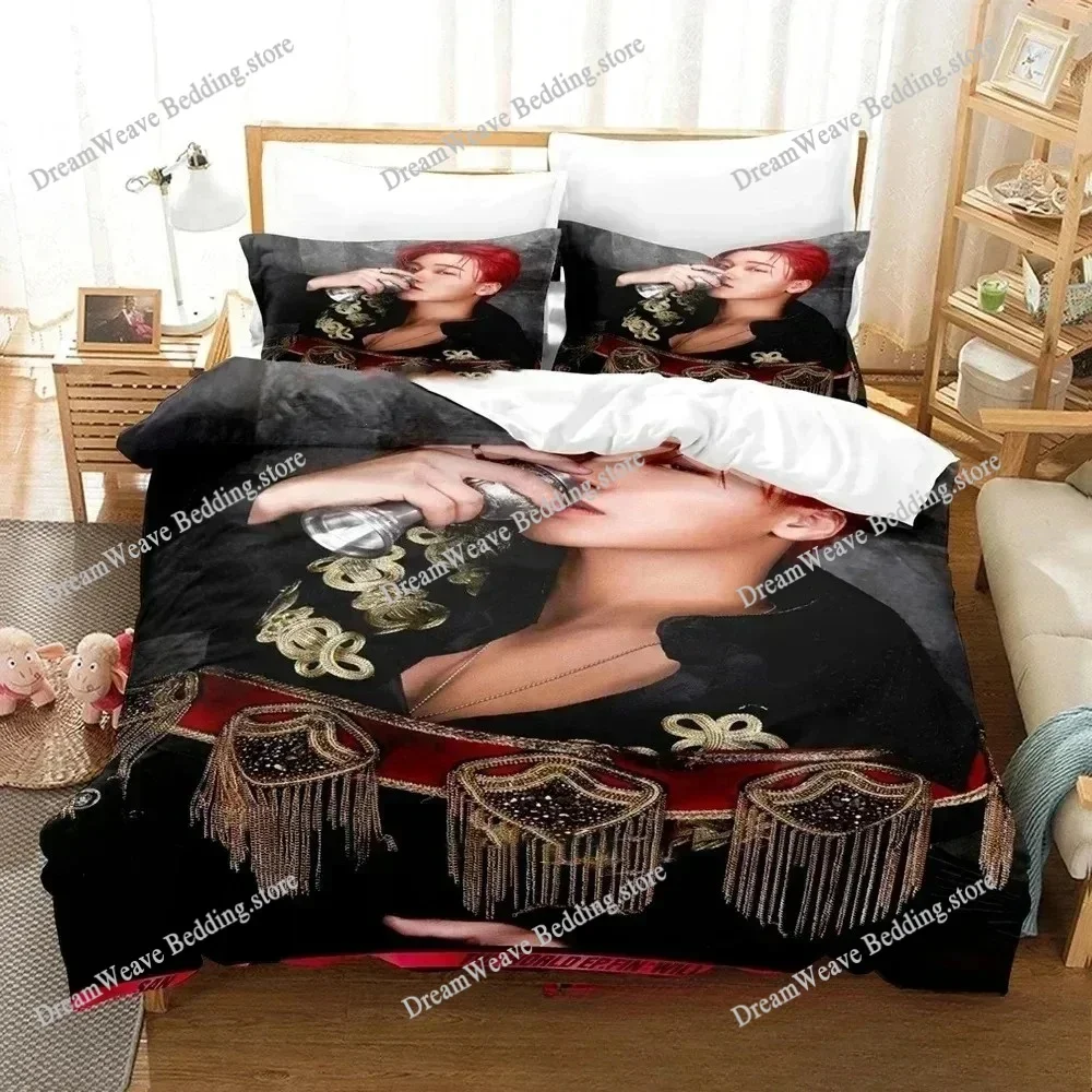 

The World Ep.fin Will ATEEZ Bedding Set Duvet Cover 3d Bedding Fashion Design Decoration King Duvet Cover Set Double Bed Set9639