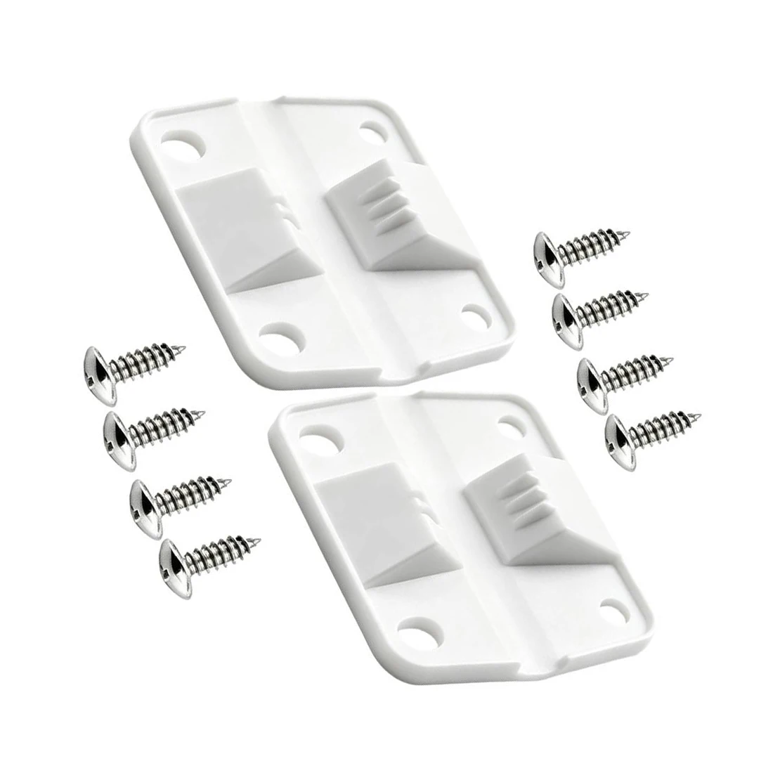 4 Sets Cooler Plastic Hinges Kit Durable White with Screws fit for Coleman Coolers