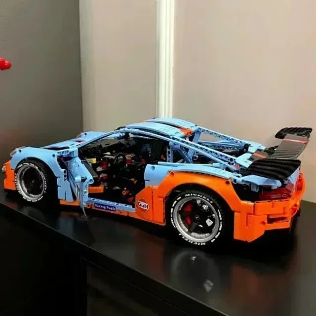 New 1:8 Scale GT3 RS Supercar Racing Car Vehicle Sport Model Fit 42056 Building Blocks Kid Educational Toy Birthdays Gifts Set