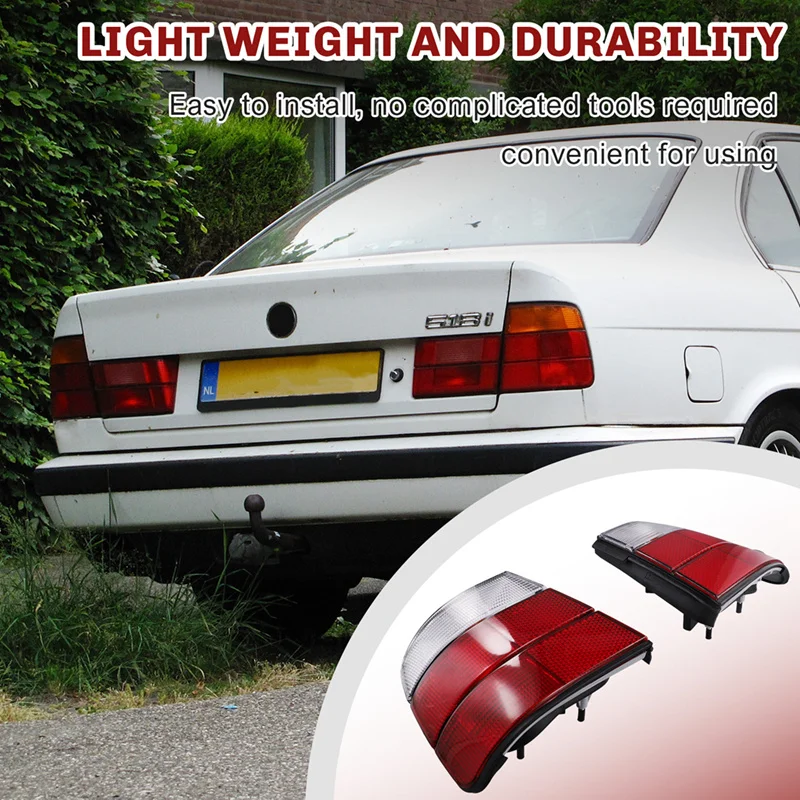 For BMW 5 Series E34 518I 520I 525I 525Ix 530I 535I 540I 1988 -1995 1 Pair Outer Side Halogen Tail Light Lamp Assembly image 5