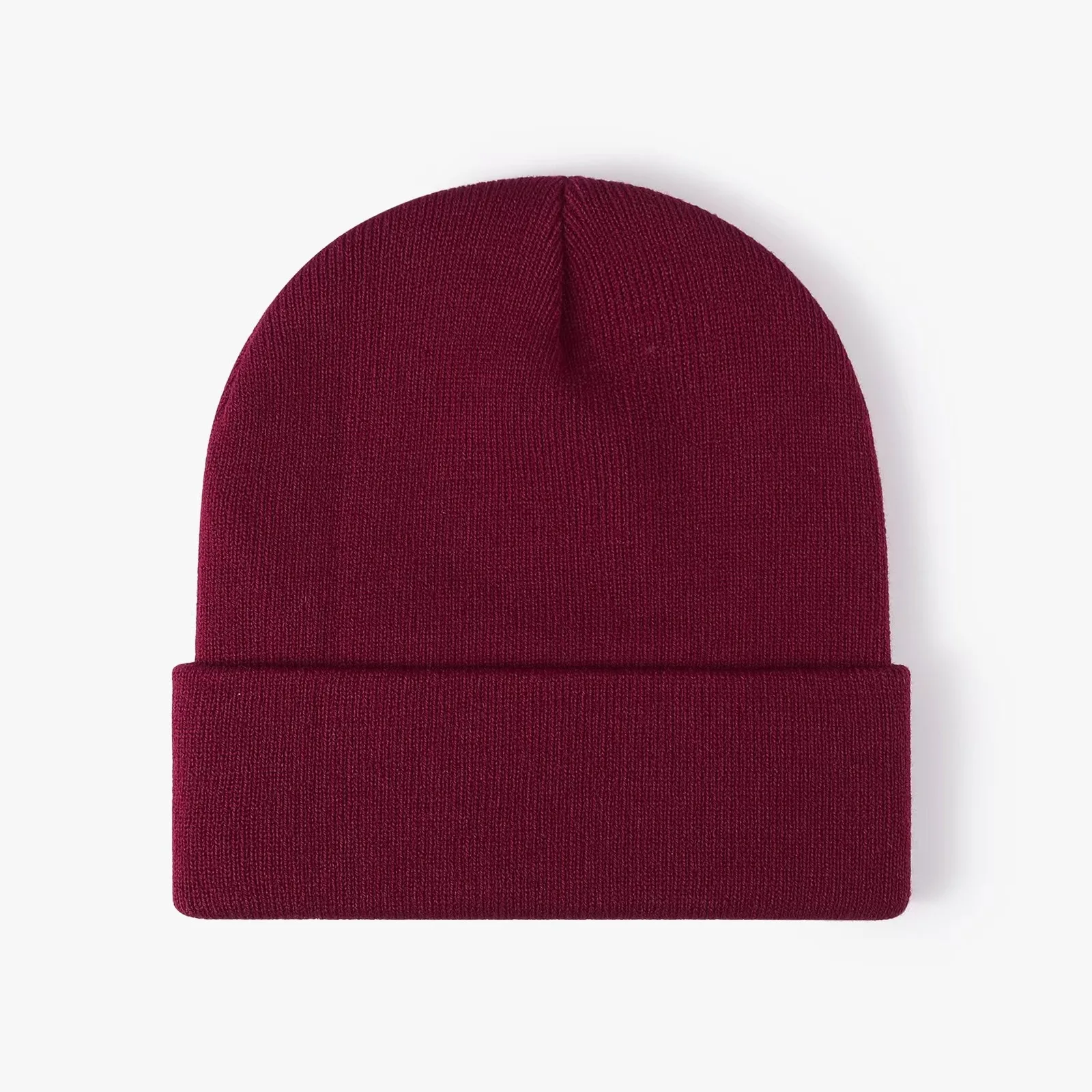 شعار مطبوع حسب الطلب حافة مجعدة بلون قبعة تزلج لا حافة غطاء محبوك قبعة دافئة وباردة مقاومة #4