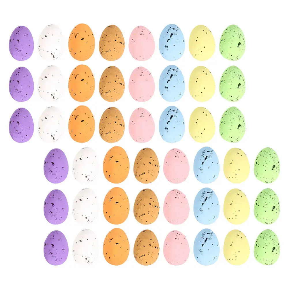 

100 шт. разноцветных пенопластовых яиц для Пасхи, легкие миниатюрные искусственные пасхальные яйца, декоративные элементы для праздничной вечеринки