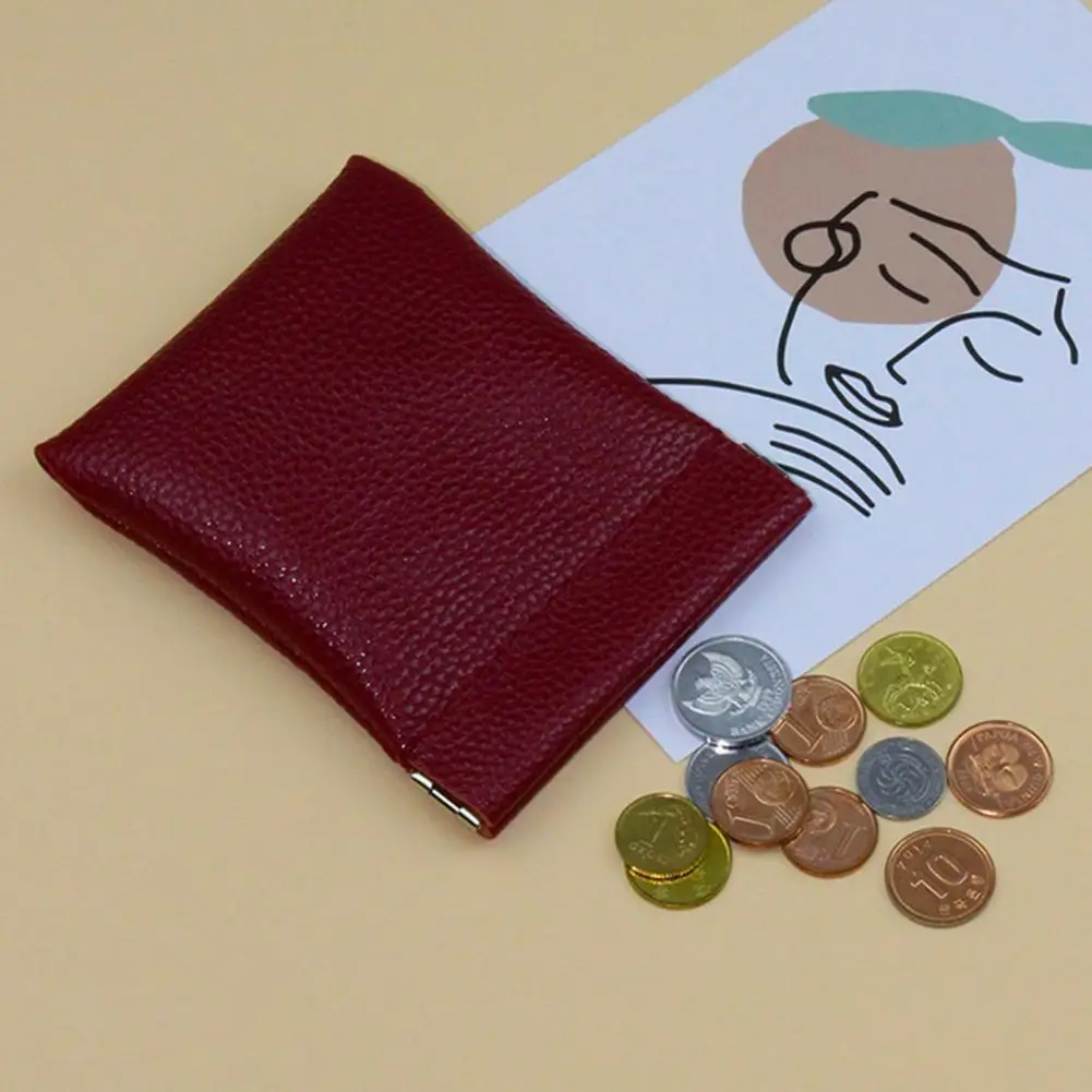 حقيبة مستحضرات التجميل ذاتية الإغلاق، حقيبة أحمر الشفاه المدمجة، حقيبة محفظة مفاتيح من الجلد الاصطناعي، حقيبة حامل أحمر الشفاه سهلة التنظيف ومتعددة الاستخدامات