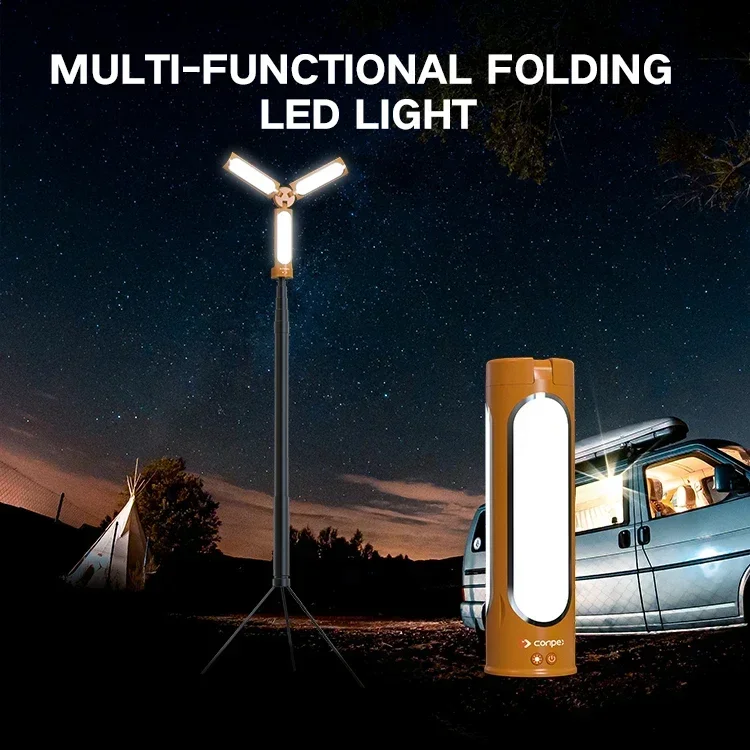 2024 New Design Camping Light Tent Travel Outdoor Camping Lighting Rotatable Emergency Lightweight Waterproof Camping Light