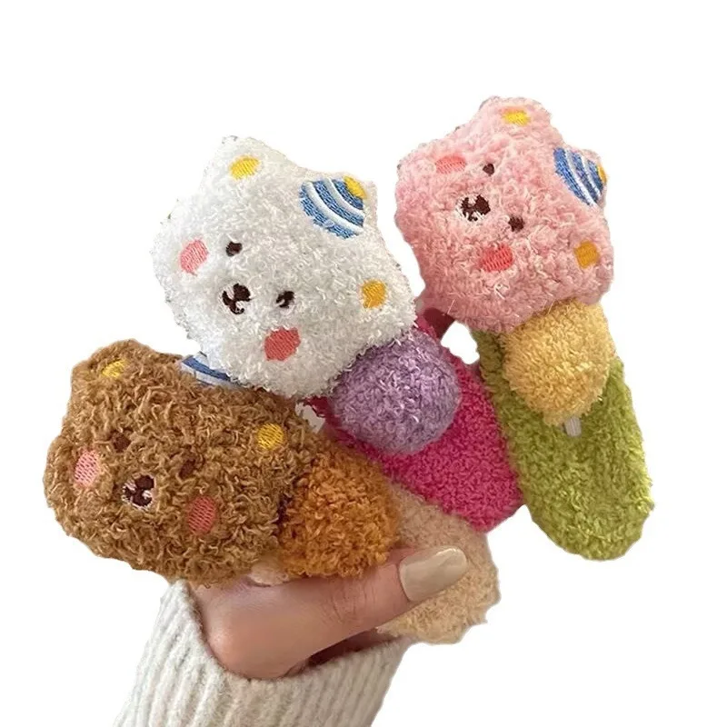 Clip laterale per orsetto di peluche, forcina per capelli con frangia grande da donna, accessorio per capelli carino, clip a becco d'anatra per capelli flyaway per bambini, copricapo