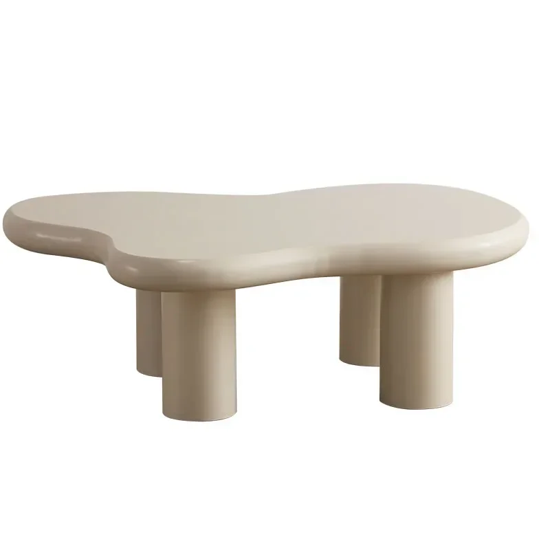 

Современный минималистичный журнальный столик для гостиной, компактный чайный столик для небольшой квартиры, кремовый балконный столик в стиле минимализм.