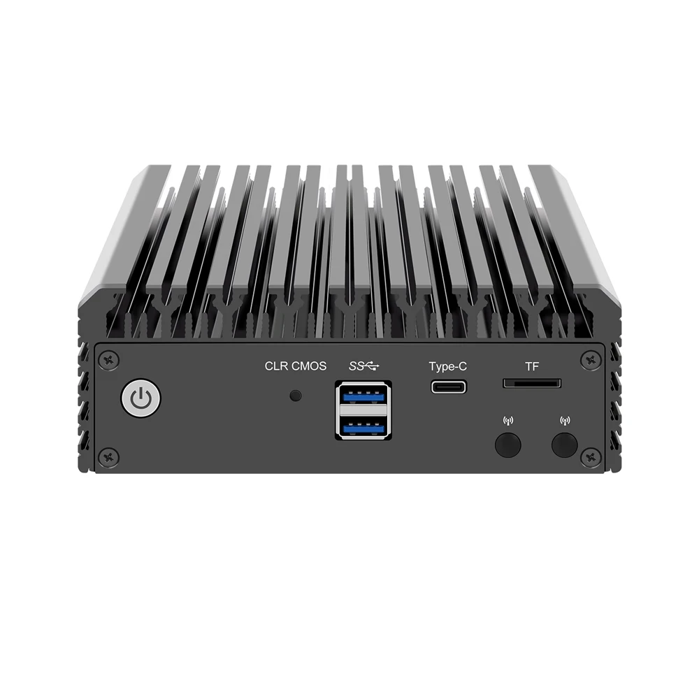 Urządzenie HUNSN Micro Firewall, Mini PC, pFsense, Microtik, Intel N5105, RJ03, OPNsense, VPN, Router PC, AES-NI, 4x2.5GbE I226-V LAN, TF