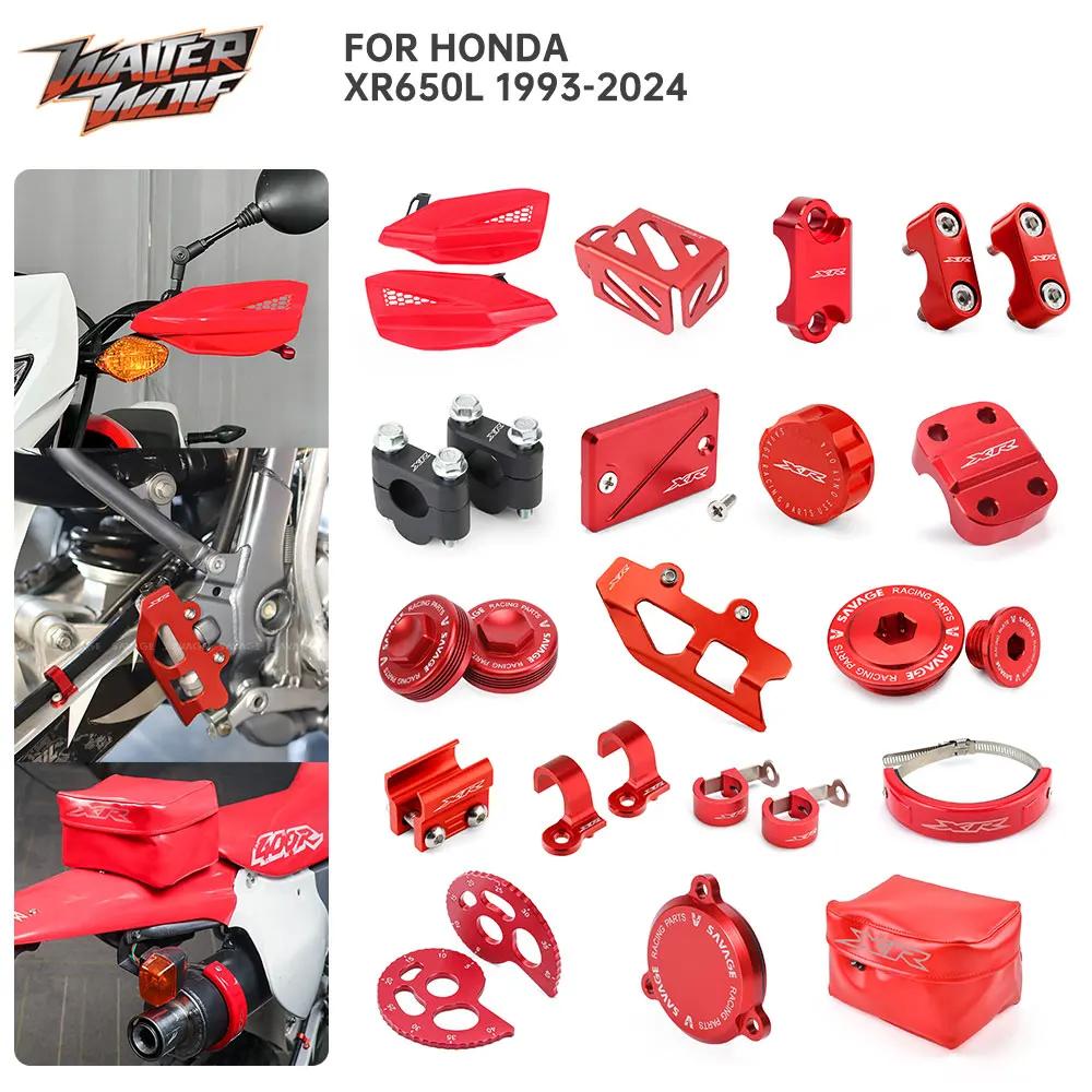 

Motocross Accessories Racing Part For Honda XR650L 1993-2024 Handguard Cover Crankcase Plug Line Guide Clip Frame Protector