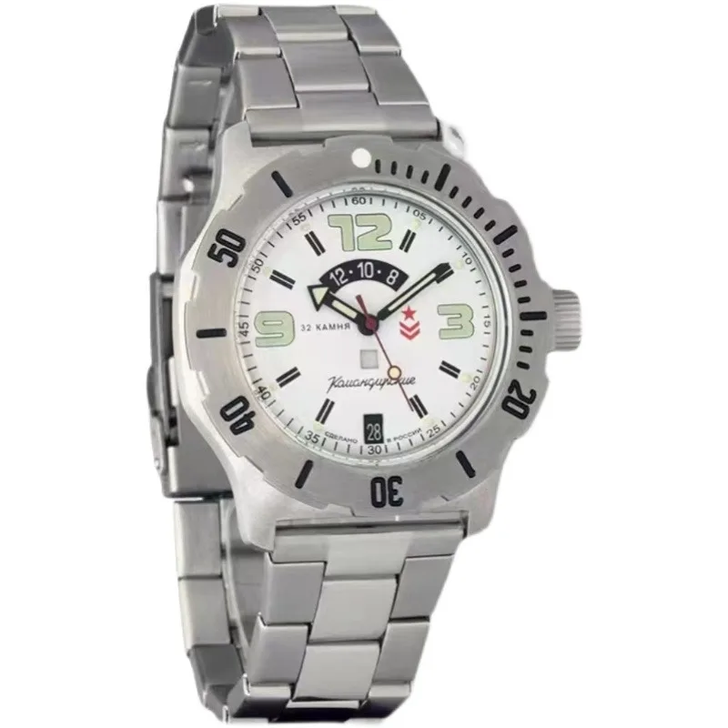 

Военные часы, 24-часовые новые автоматические мужские часы серии Commander, водонепроницаемость 100 м