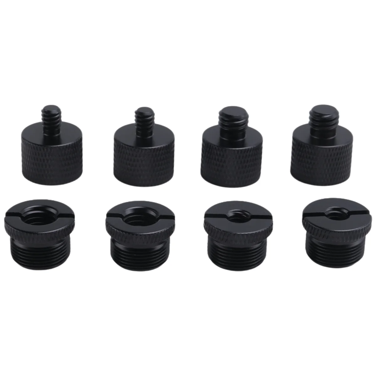 8-teiliges Mikrofonständer-Gewinde-Adapter-Set, 5/8 Innengewinde auf 3/8 Außengewinde und 3/8 Innengewinde auf 5/8 Außengewinde