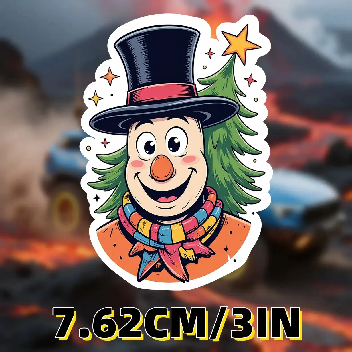 Adesivo pupazzo di neve cartone animato – Decalcomania per paraurti per auto e moto in vinile impermeabile – Divertente regalo di Natale, decorazione natalizia, vinile resistente