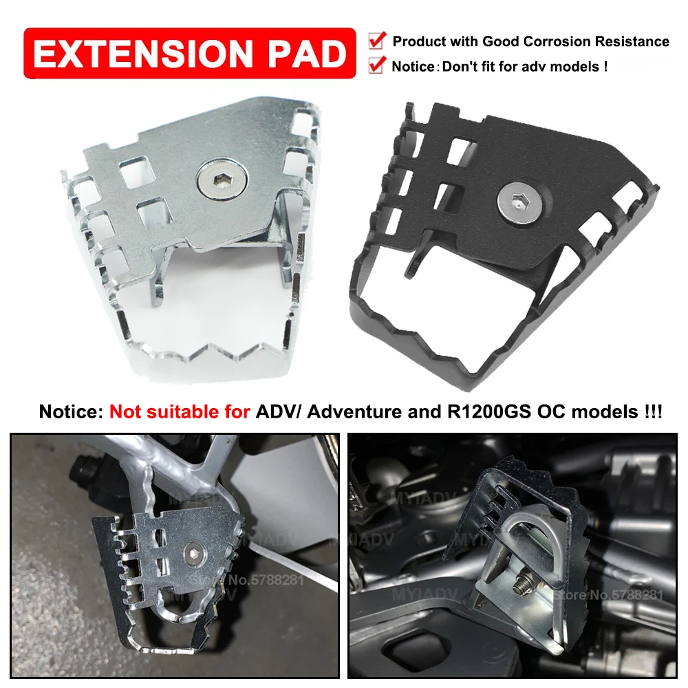 For BMW R1200GS R1250GS R1150GS F800GS F700GS F650GS Motorcycle Rear Foot Brake Pedal Lever Enlarge Pad Extension Accessories