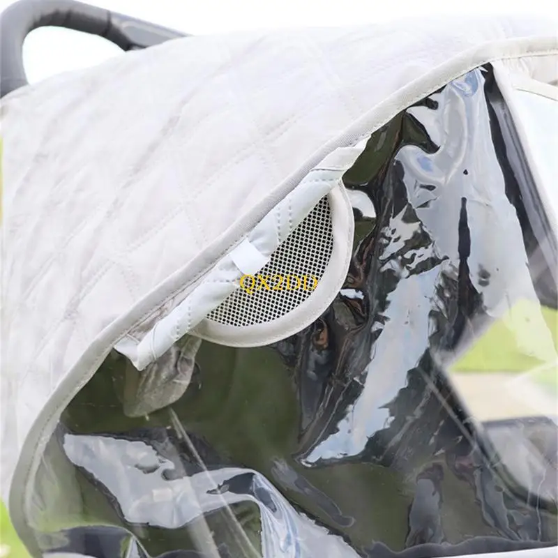 QX2D Baby Pram Weather Shield Rain Cover Baby Pushchair Cover Pram Accessories
