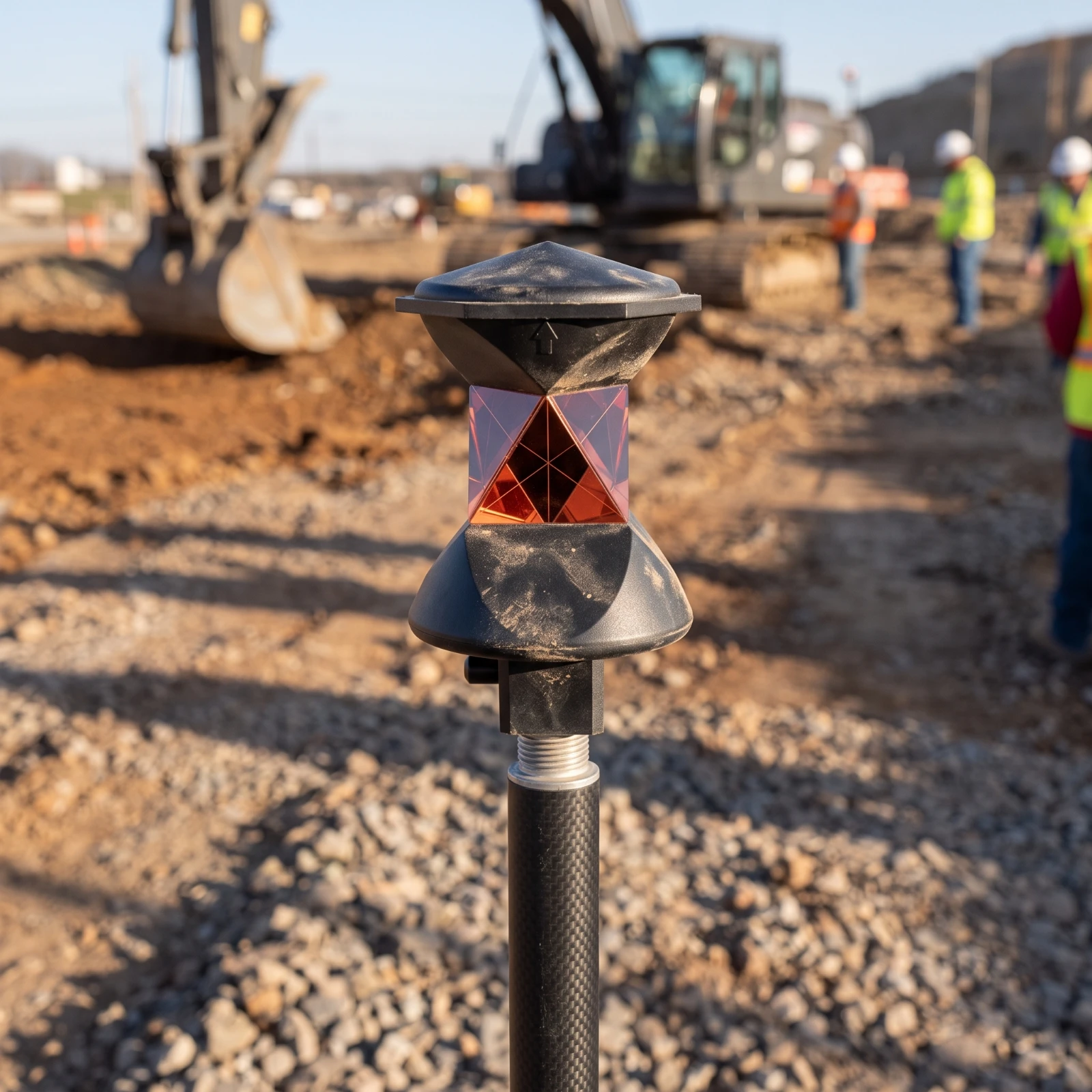 360 Degree Surveying Prism Faceted 360 Degree Total Station Prism Symmetric Shielded for Surveyors, Mine Measurement