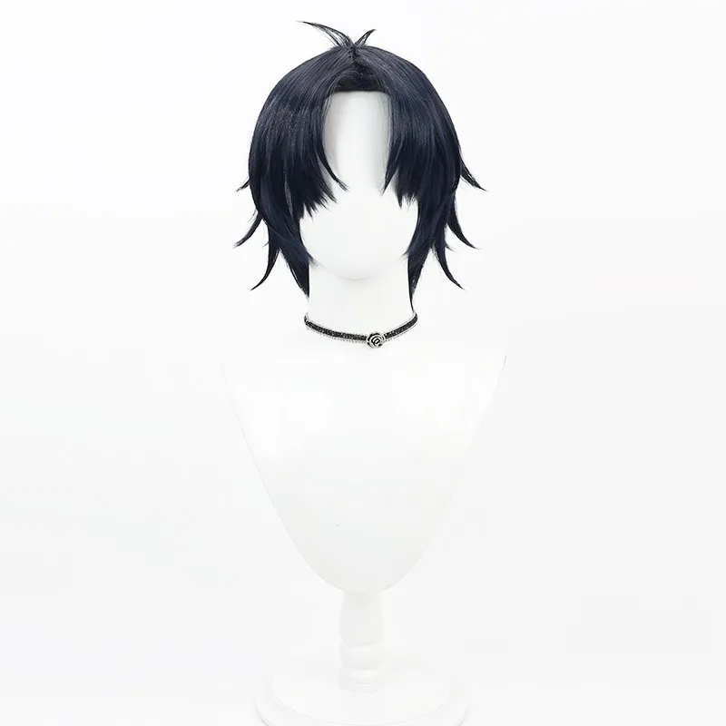 วิกผมคอสเพลย์ชาร์ลอตต์ ทาคาจู โจทาโร่ สีน้ำเงินเข้ม ทรงเลเยอร์ ของขวัญวันฮาโลวีน