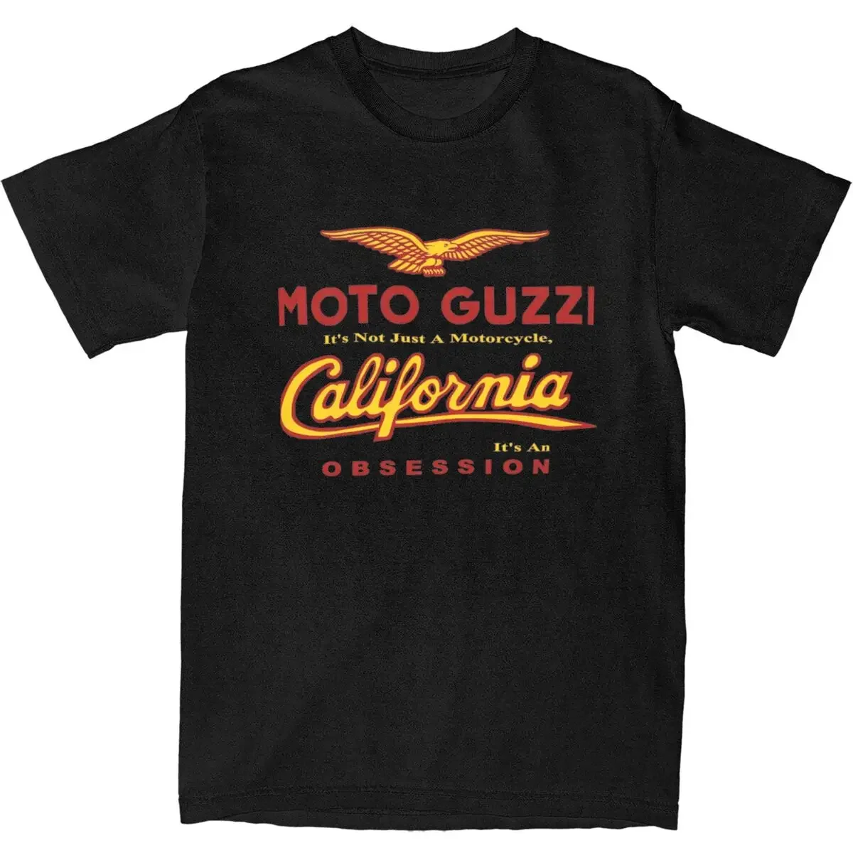 Round Neck Hipster Tees Big Size Clothing Moto Guzzi California 1100  Male Motorcycle Racing Cotton Printed man  Hot