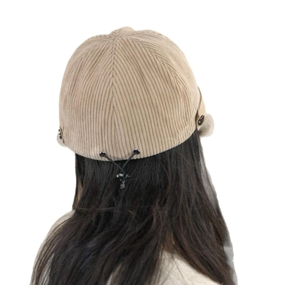 

New Warm Fisherman Hat Corduroy Peaked Cap Bucket Hat Autumn Winter